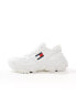 Tommy Jeans chunky flag runner trainers in white