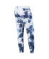 Women's White, Navy New England Patriots Melody Tie-Dye Jogger Pants