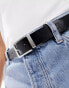 Farah reversible leather belt in black and tan