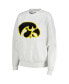 Women's Ash Iowa Hawkeyes Team Effort Pullover Sweatshirt and Shorts Sleep Set