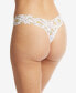 Printed Signature Lace Low Rise Thong, PR4911