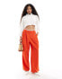 River Island petite contrast side stripe trouser in red