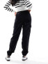 New Look cuffed cargo trouser in black