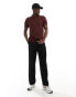 Hollister polo shirt in burgundy