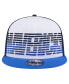 Men's White/Blue Dallas Mavericks Throwback Gradient Tech Font 9fifty Snapback Hat