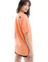 The North Face Oversized heavyweight t-shirt in orange Exclusive at ASOS