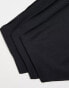 ASOS DESIGN 3 pack no VPL hipster short brief in black