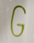 Borosilicate mug with initial g