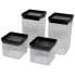 BRABANTIA Tasty+ Square Canister Container 4 Units