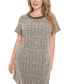 Plus Size Embellished Jacquard T-Shirt Dress