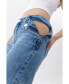 Women's Cut-Out Detailed High Waist Jeans