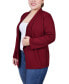 Plus Size 3/4 Sleeve Ponte Blazer