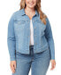 Trendy Plus Size Pixie Long Sleeve Denim Jacket