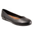 Softwalk Sonoma S1862-013 Womens Black Leather Slip On Ballet Flats Shoes