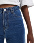 DTT Lou mom jeans in mid blue wash