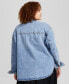 Trendy Plus Size Oversized Denim Shirt, Created for Macy's