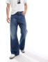 Weekday Time loose fit bootcut jeans in jackpot blue