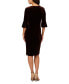 Women's Velvet Bell-Sleeve Sheath Dress