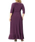 Plus Size Maritime Ruffle Maxi Dress with Sleeves