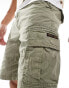 Superdry Heavy cargo shorts in olive khaki