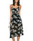 Women's Midnight Floral Sleeveless Midi Beach Dress