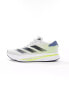 adidas Running Adizero SL2 trainers in white with yellow