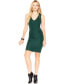 BAR III Women's Sleeveless V Neck Dress Green SP