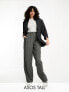 ASOS DESIGN Tall double button trouser in grey