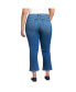 Plus Size Recover High Rise Button Front Kick Flare Crop Jeans