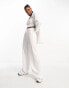 Monki co-ord wide leg trousers in white