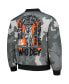 Men's and Women's Gray Distressed Cincinnati Bengals Camo Bomber Jacket