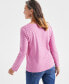 Women's Printed Scoop-Neck Long-Sleeve Top, Created for Macy's