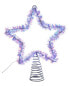 Kurt Adler 12In Tinsel Star Tree Top W/ Twinkle Led White