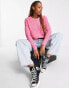 ONLY pointelle lightweight jumper in bright pink