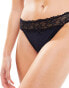 New look 2 pack floral lace no VPL briefs in black