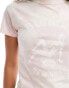 ASOS DESIGN baby tee with blondie licence graphic in pink tie dye