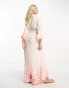 River Island Maternity ombre floral wrap maxi dress in pink