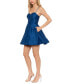 Juniors' Satin A-Line Party Dress