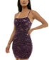 Juniors' Glitter-Lace Bodycon Dress