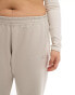 Kaiia Plus wide leg joggers in stone