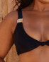 Moda Minx Curve X Bernadette Afia Amour knot triangle bikini top in black