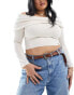 ASOS DESIGN Curve waist and hip jeans western belt in tan