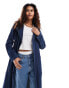 Lee denim trench coat in dark blue