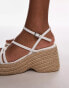 Topshop Jess espadrille wedge in white