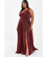 Plus Size Glitter Wrap Maxi Dress