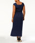 Plus Size Ruched Empire Maxi Dress