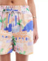 ASOS DESIGN pull on short with ruffle detail in scenic print co-ord