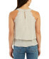 Juniors' Crochet-Trim Layered-Hem Top