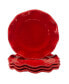 Perlette Red Salad Plates, Set of 4