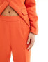 Extro & Vert Petite tailored kickflare trousers in rust co-ord